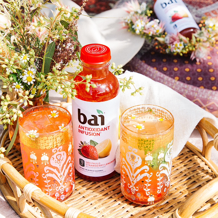 Boho Sip Cocktails with Bai Sao Paulo Strawberry Lemonade