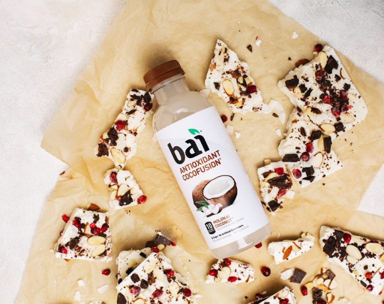 Coconut Yogurt Bark made with Noosa Yogurt and Bai Molokai Coconut