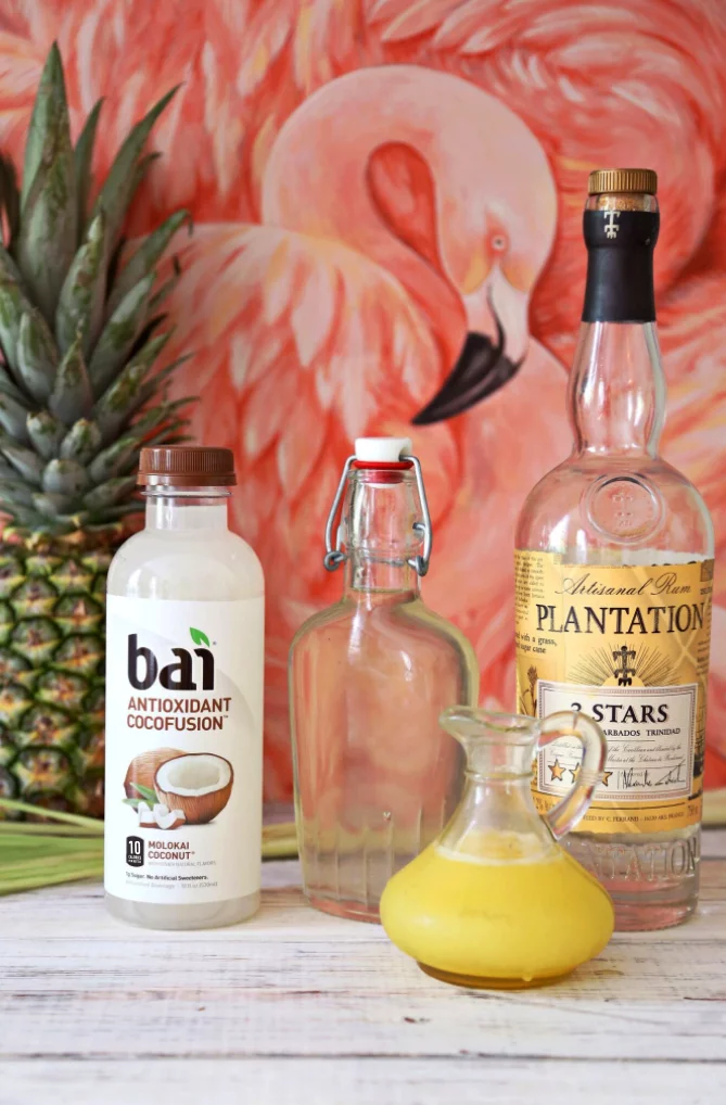 Lemongrass Pina Colada made with Bai Molokai Coconut Cocofusion