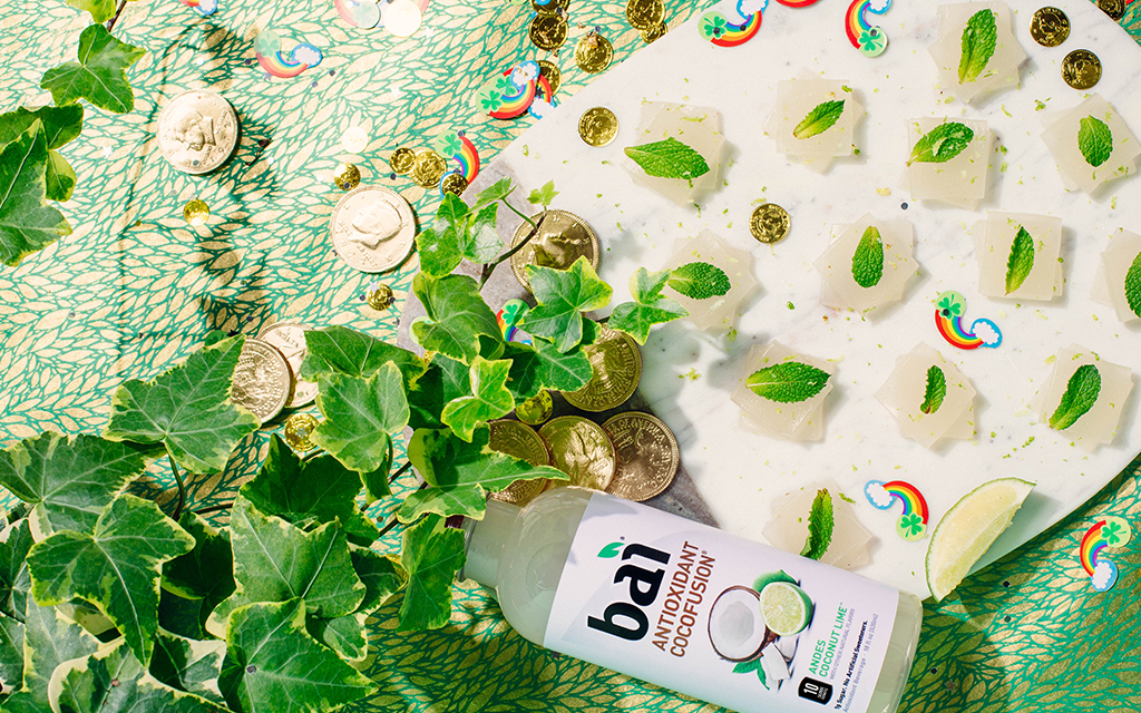 St. Patrick's Day Jello Shots with Bai Andes Coconut Lime