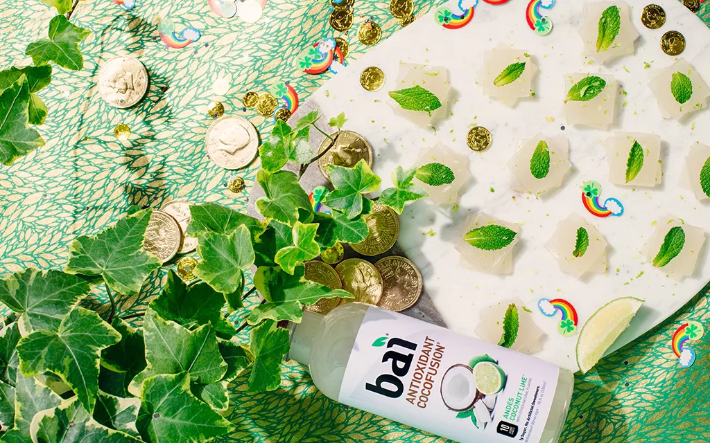 St. Patrick's Day Jello Shots with Bai Andes Coconut Lime