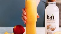 Frozen Beach Blender drink with Bai Cocofusion Molokai Coconut and peaches