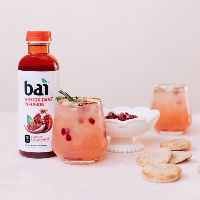 Valentine's Day cocktail and mocktail recipes with Bai Ipanema Pomegranate