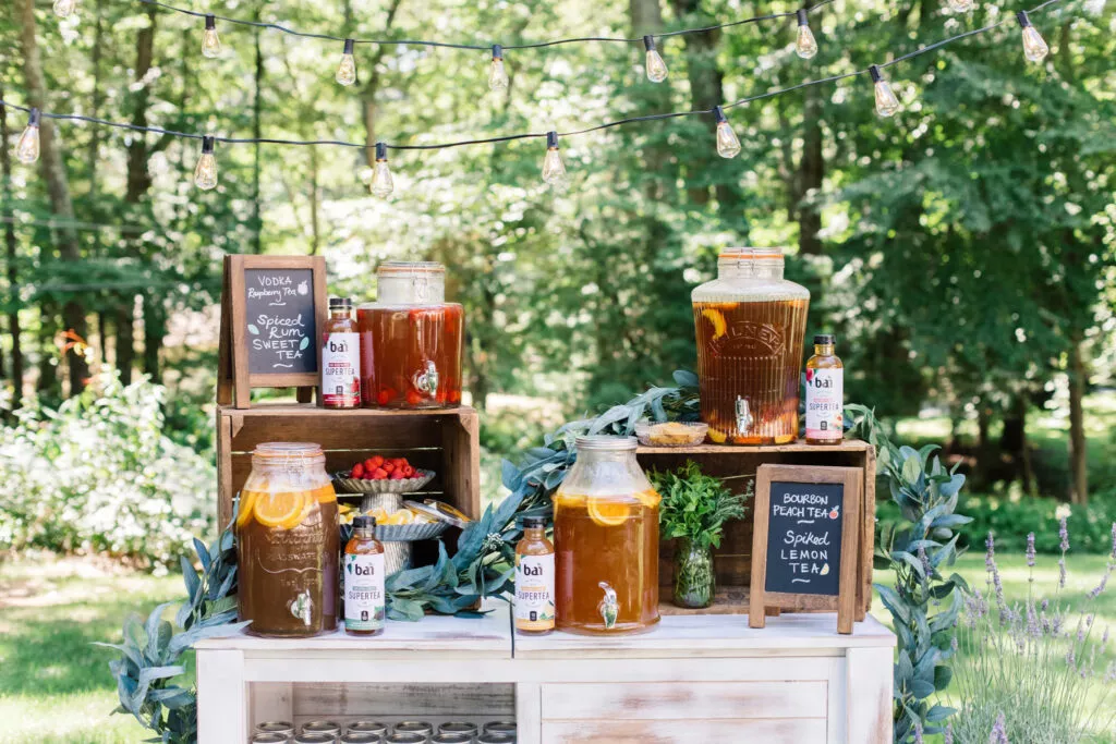 Backyard Tea Bar using Bai Superteas