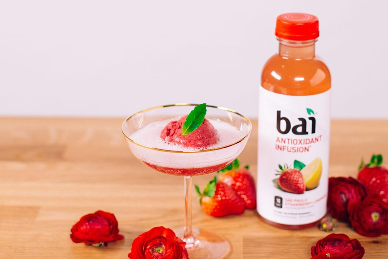 Secret Admirer cocktail made with Sao Paulo Strawberry Lemonade Bai