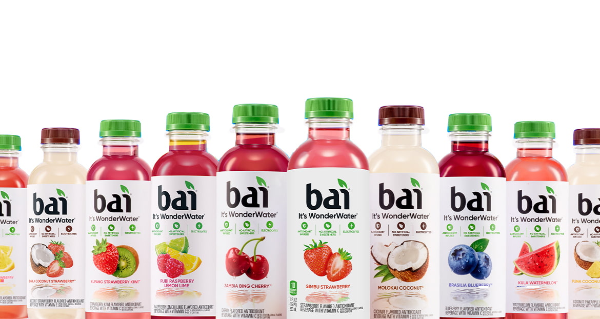 Bai Bottles next to each other